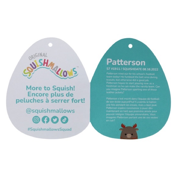 Squishmallow Patterson the Moose in Scarf 7” - Picture 5 of 5